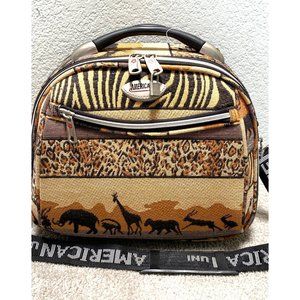 American Uni Safari Animal Tapestry Travel /Make-up Case/Carry On Brand New